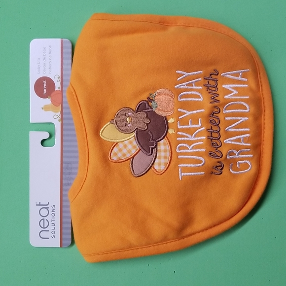 Set of 2 - Baby Bibs Thanksgiving - Picture 2 of 5
